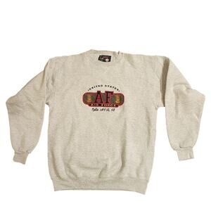 VINTAGE Men's US Airforce Sweatshirt Elgin AFB Florida Made In USA Large L